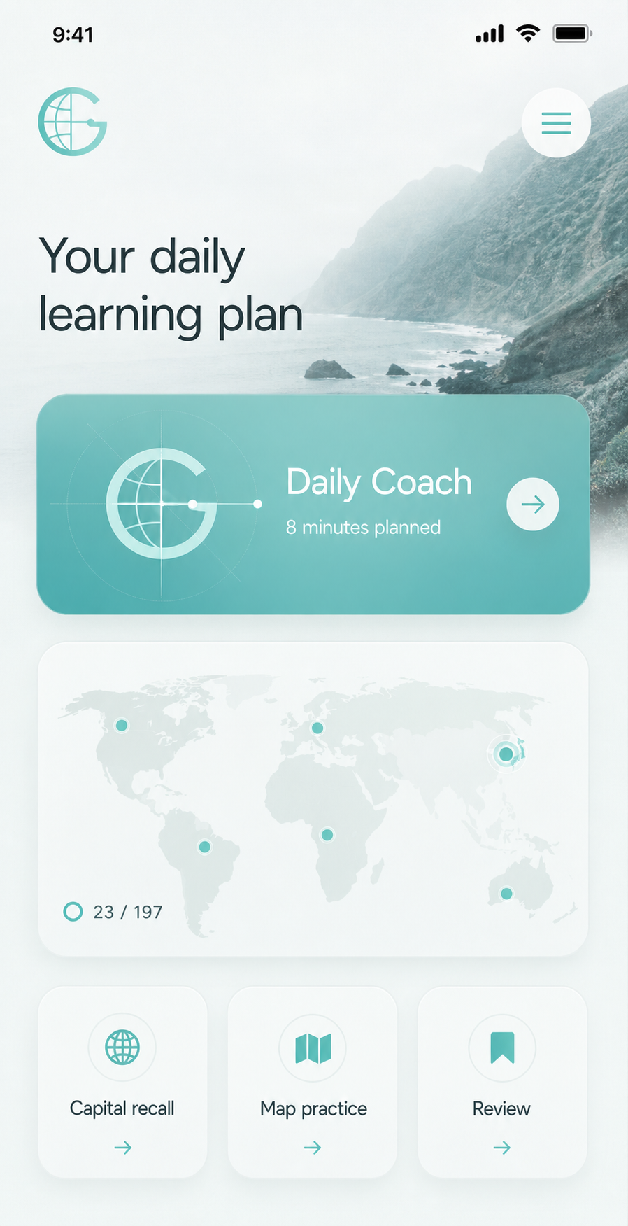 GeoCapitals Daily Coach learning plan